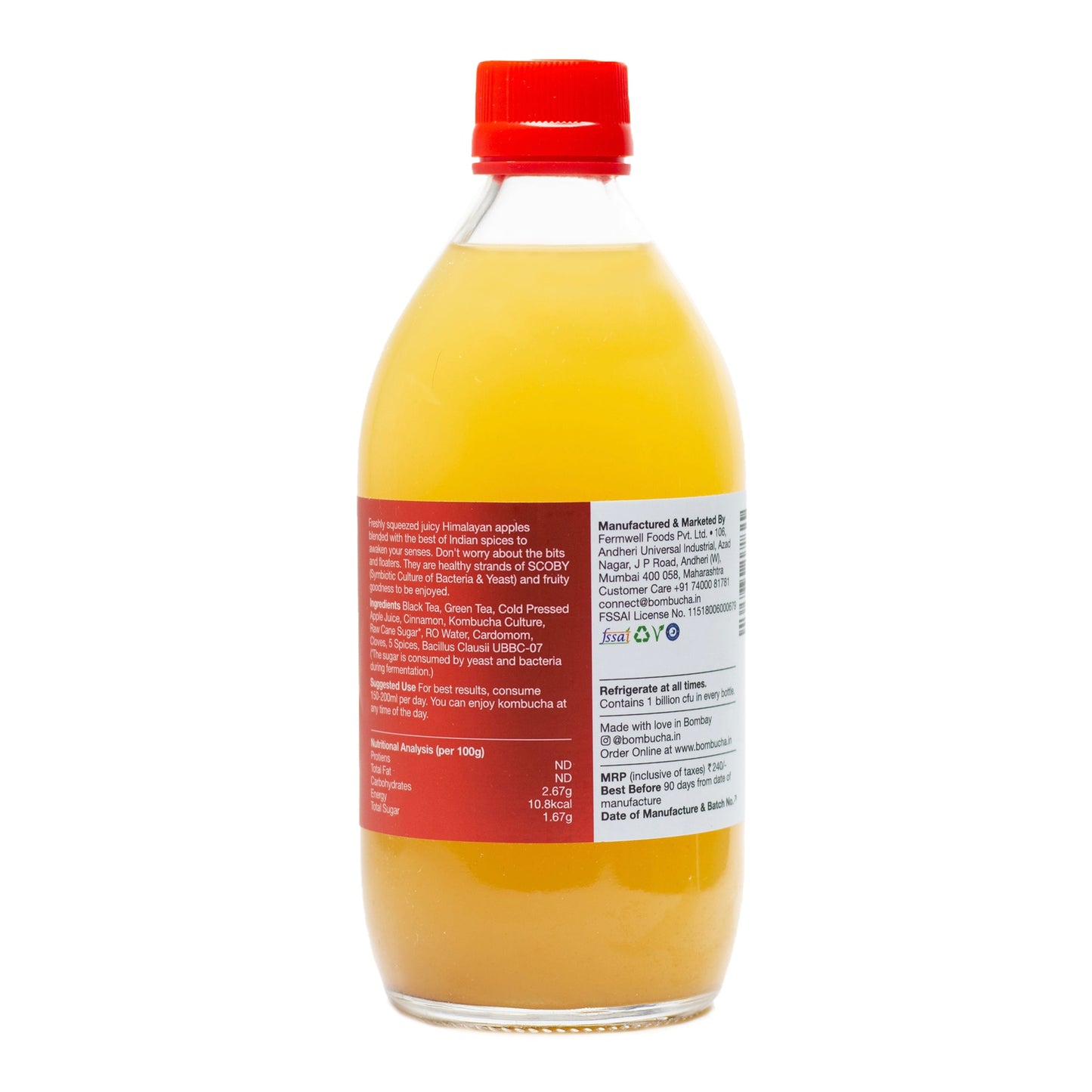 Kombucha-Apple Spice 500ml (NCR)