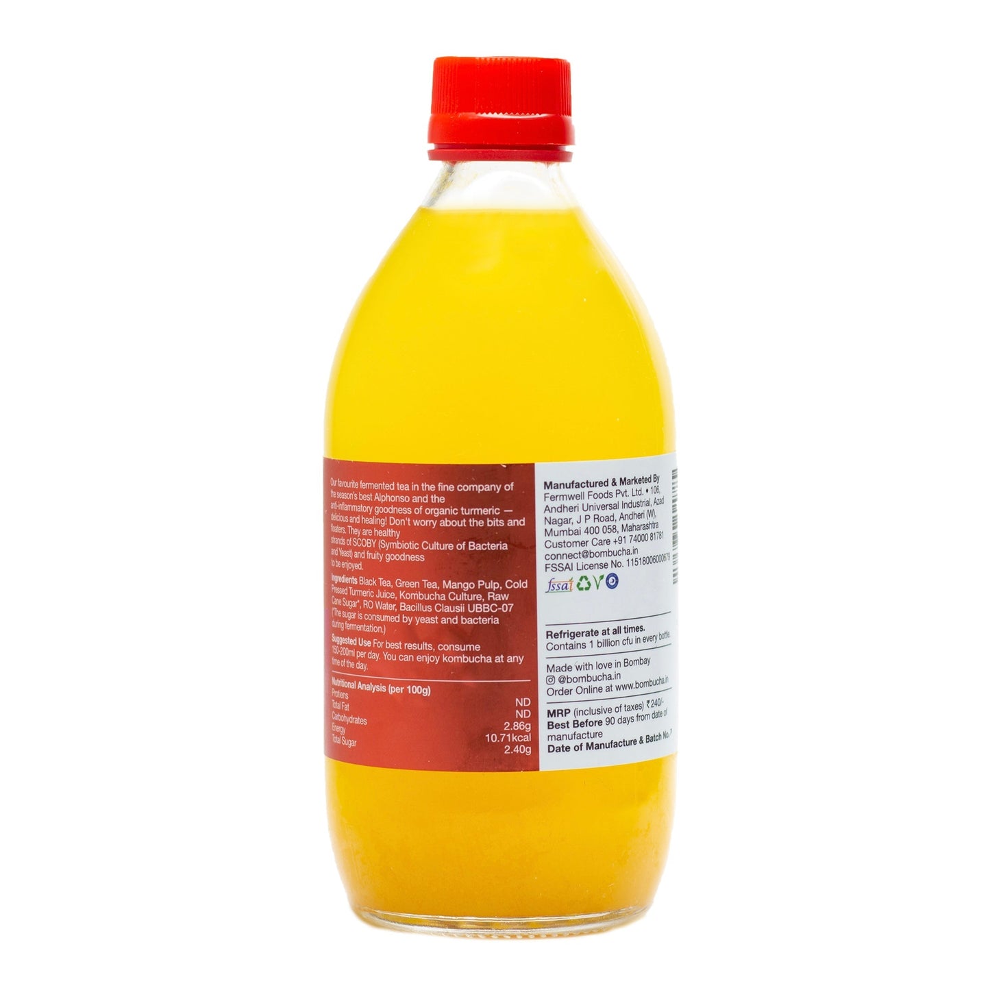 Kombucha-Mango Turmeric 300ml (MUM)
