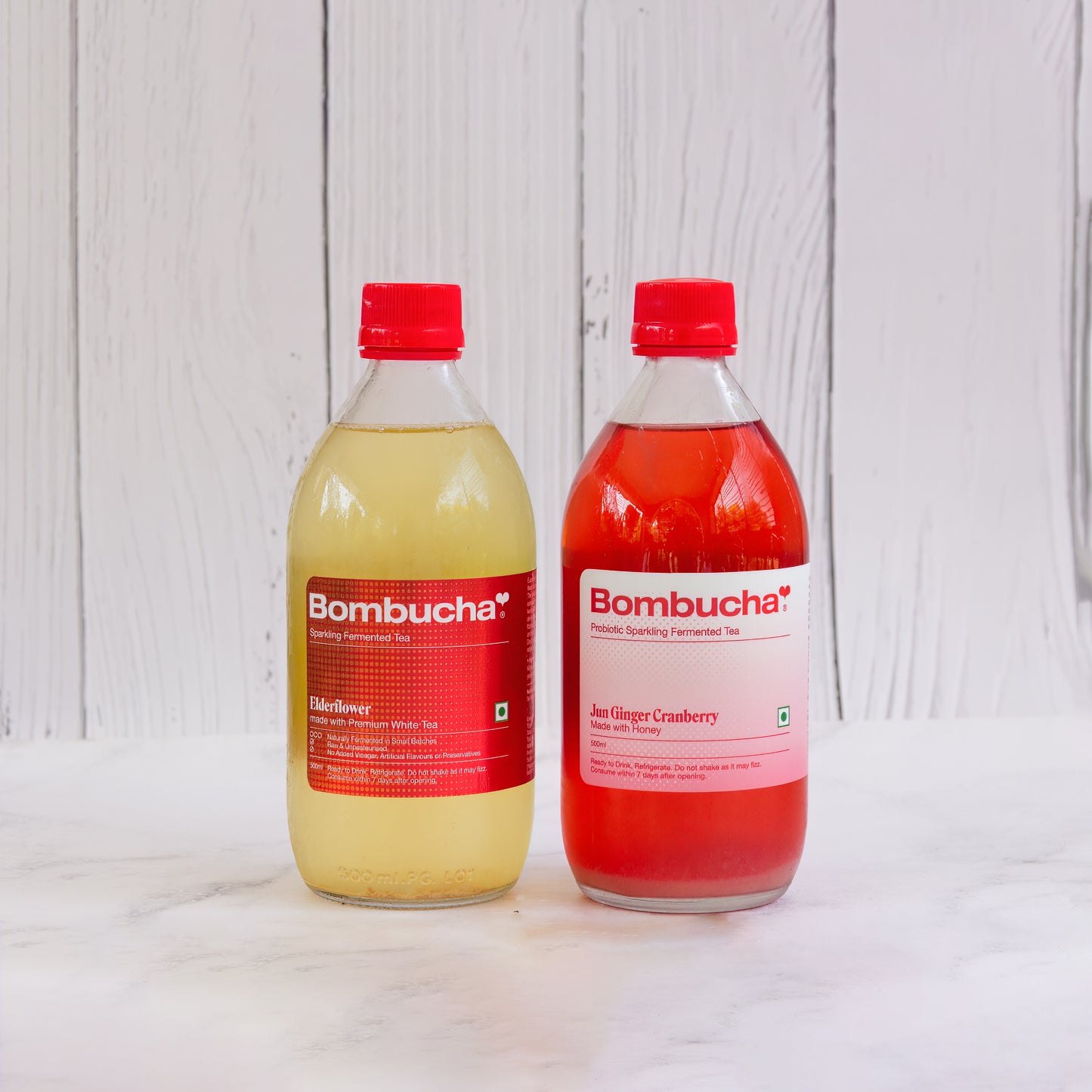 Kombucha - Jun Ginger Cranberry 500ml+ Elderflower 500ml Combo (BLR)