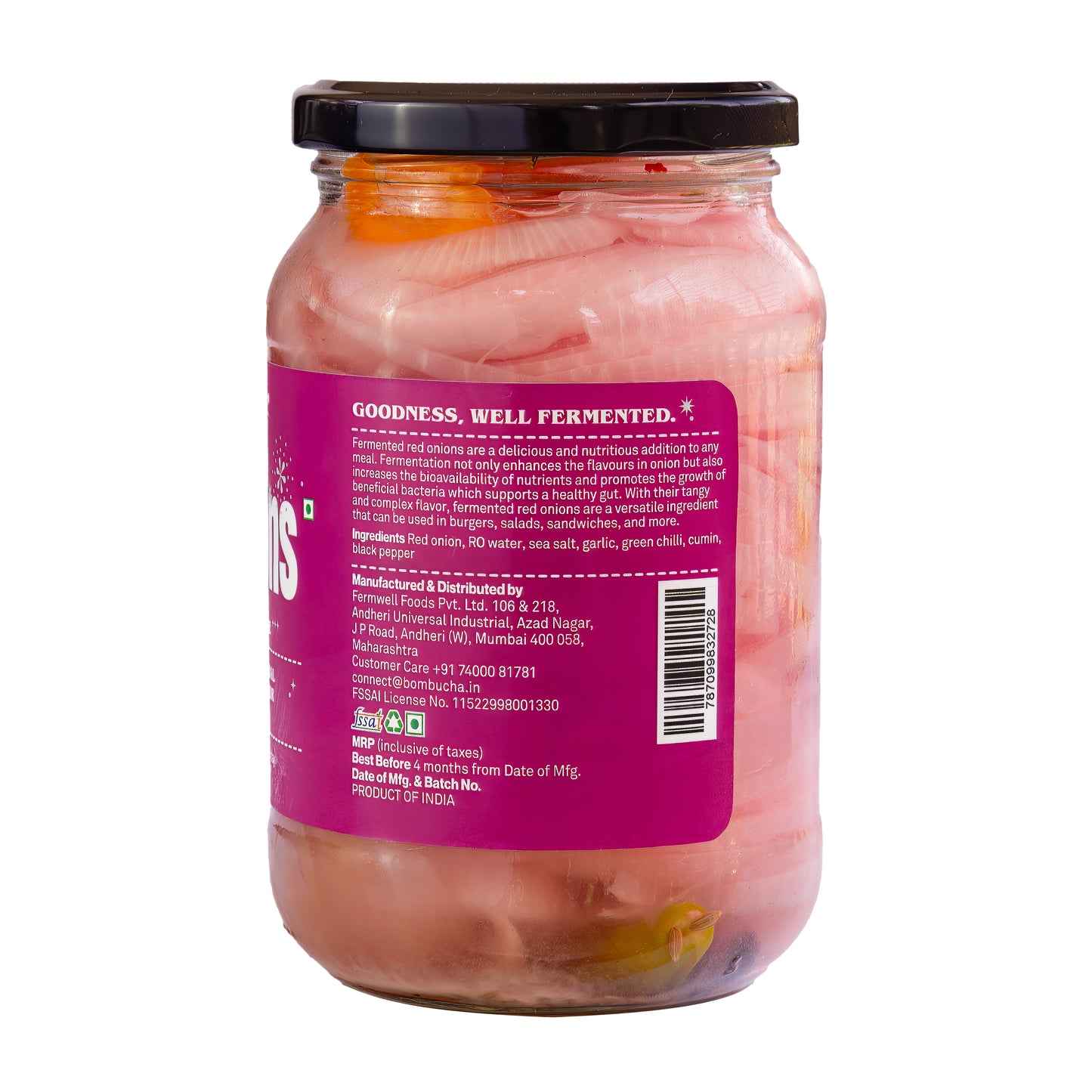 Fernions Fermented Red Onions 450 gm (NCR)