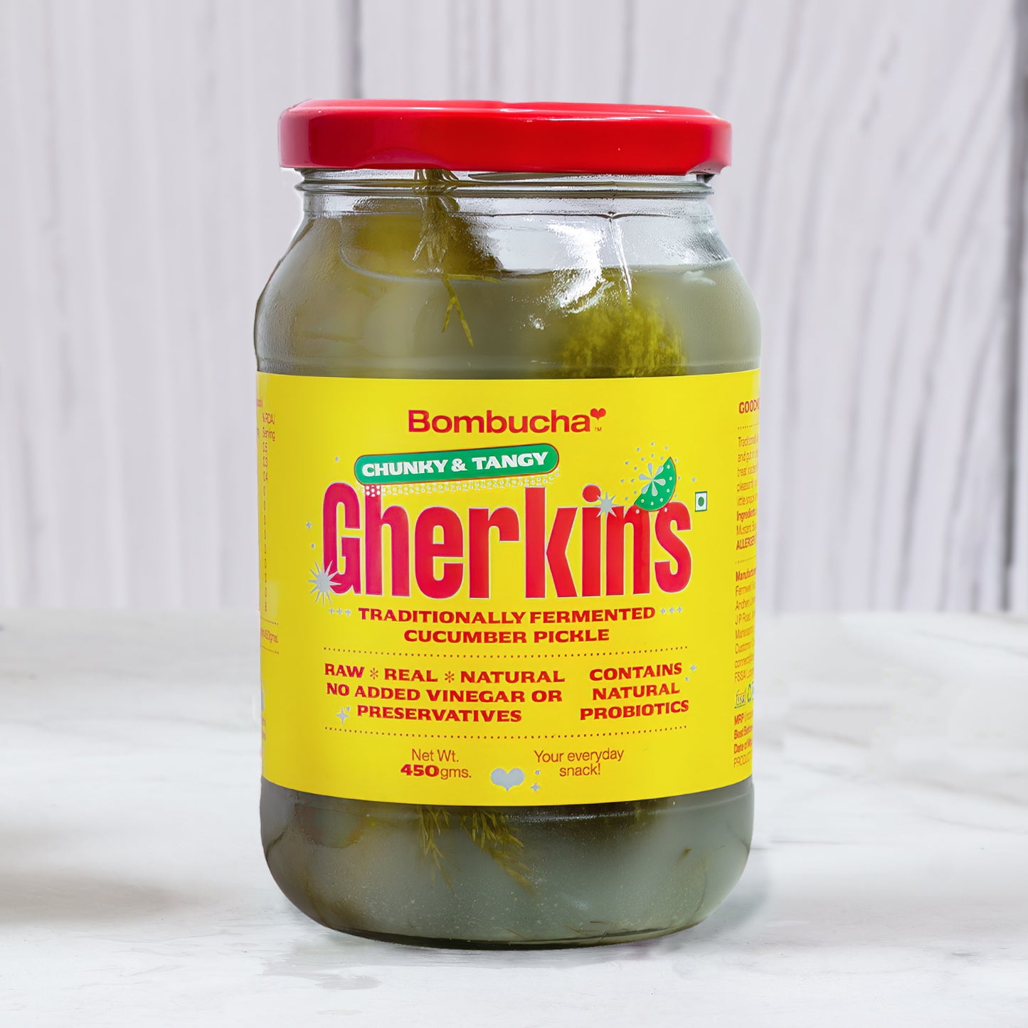 Lacto Fermented Gherkins 450gm (HYD)