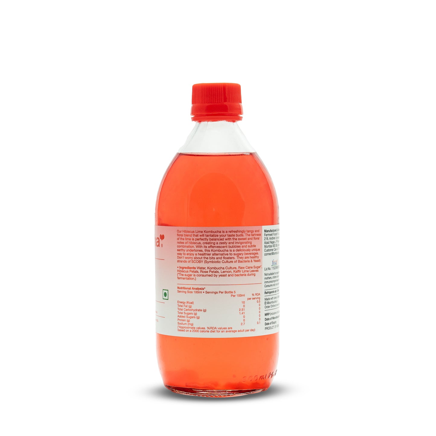 Kombucha-Hibiscus Lime 500ml (MUM)