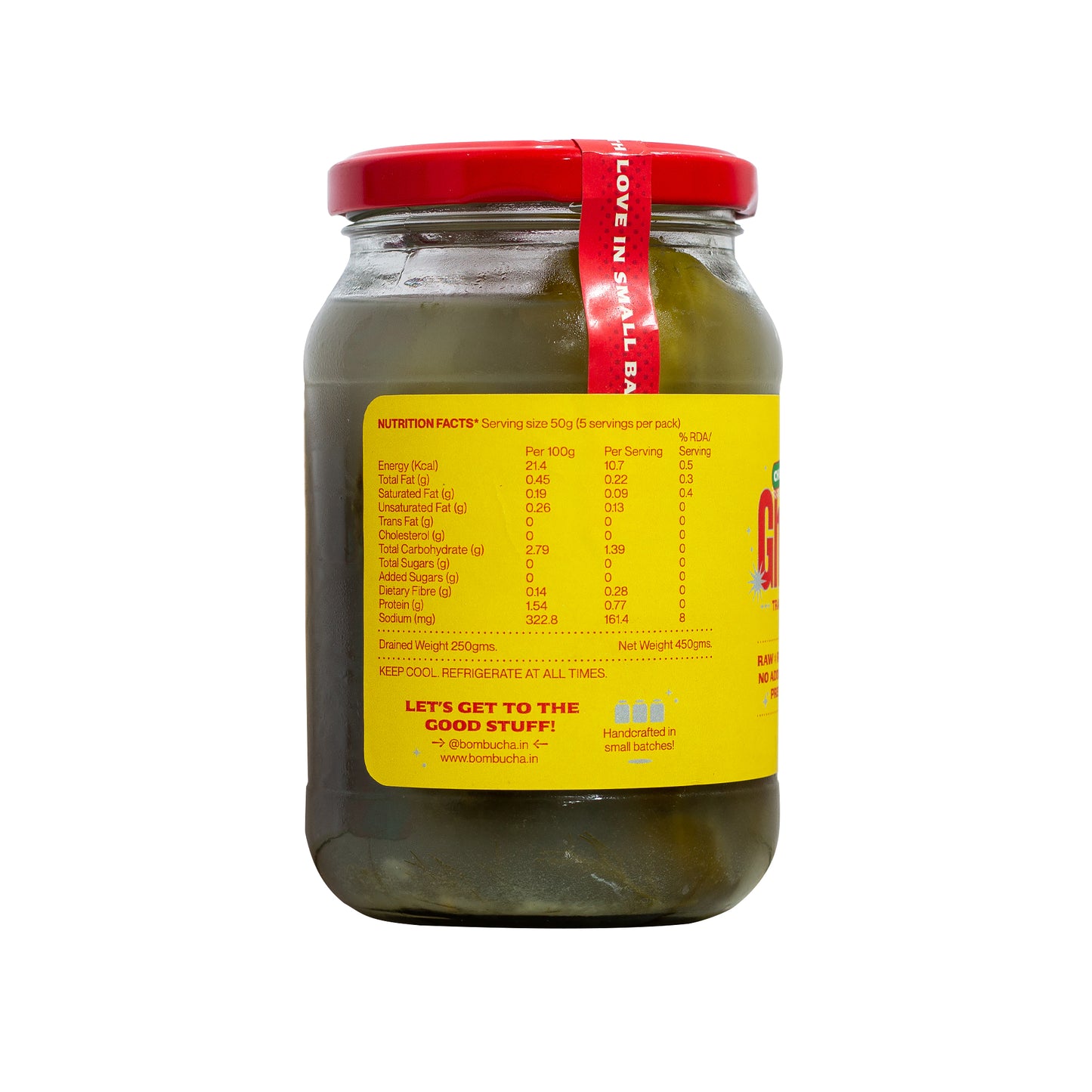 Lacto Fermented Gherkins 450 gm (MUM)
