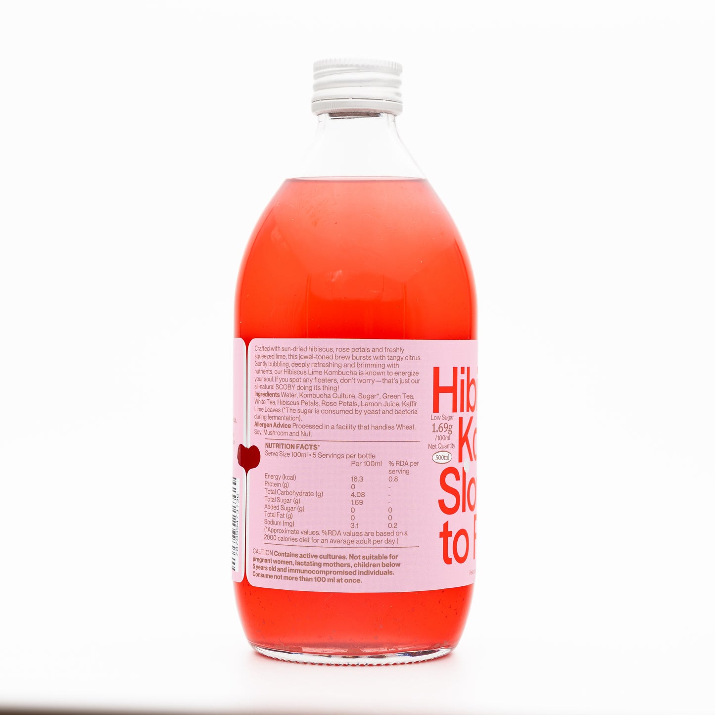 Kombucha-Hibiscus Lime 500ml