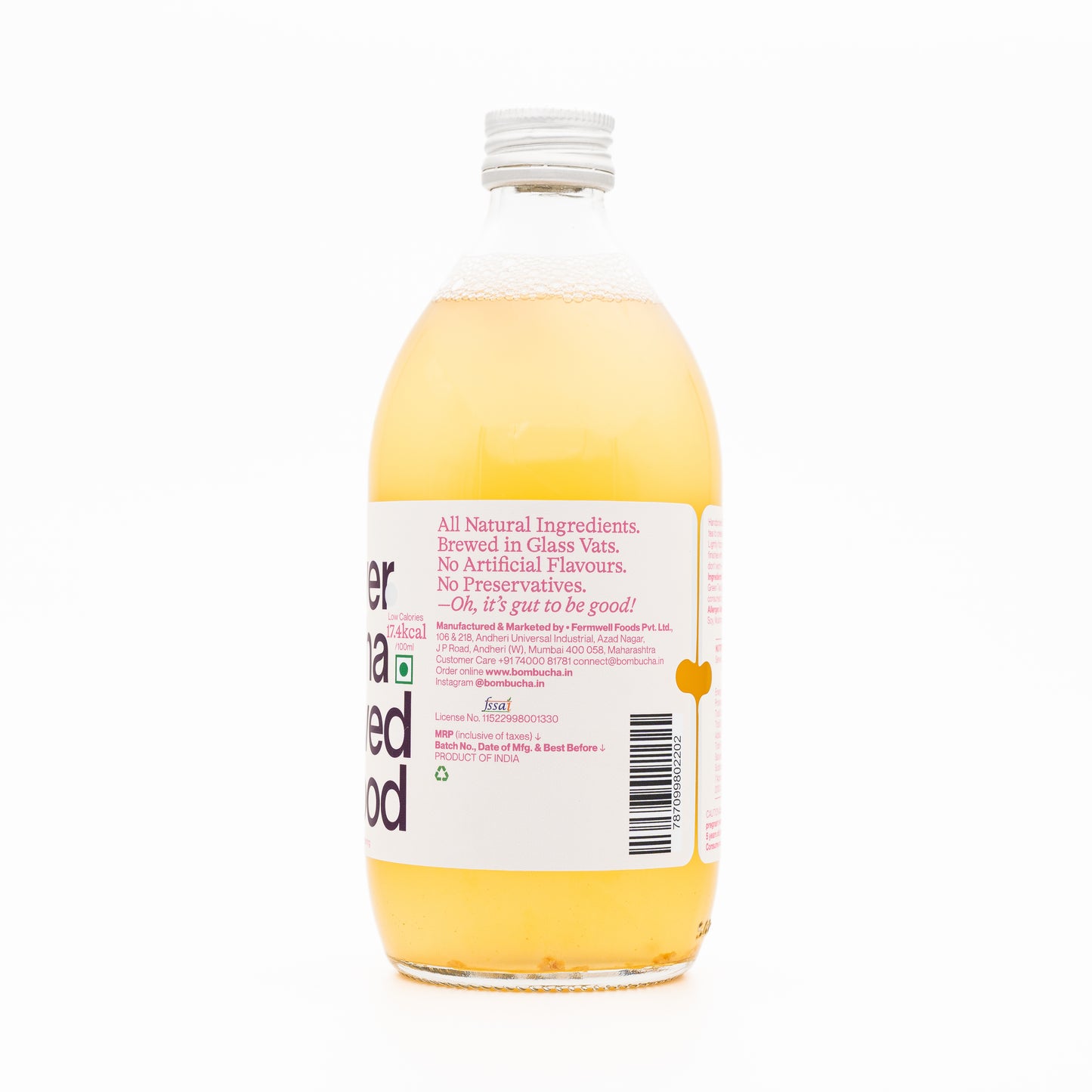 Kombucha-Elderflower in White tea 500ml