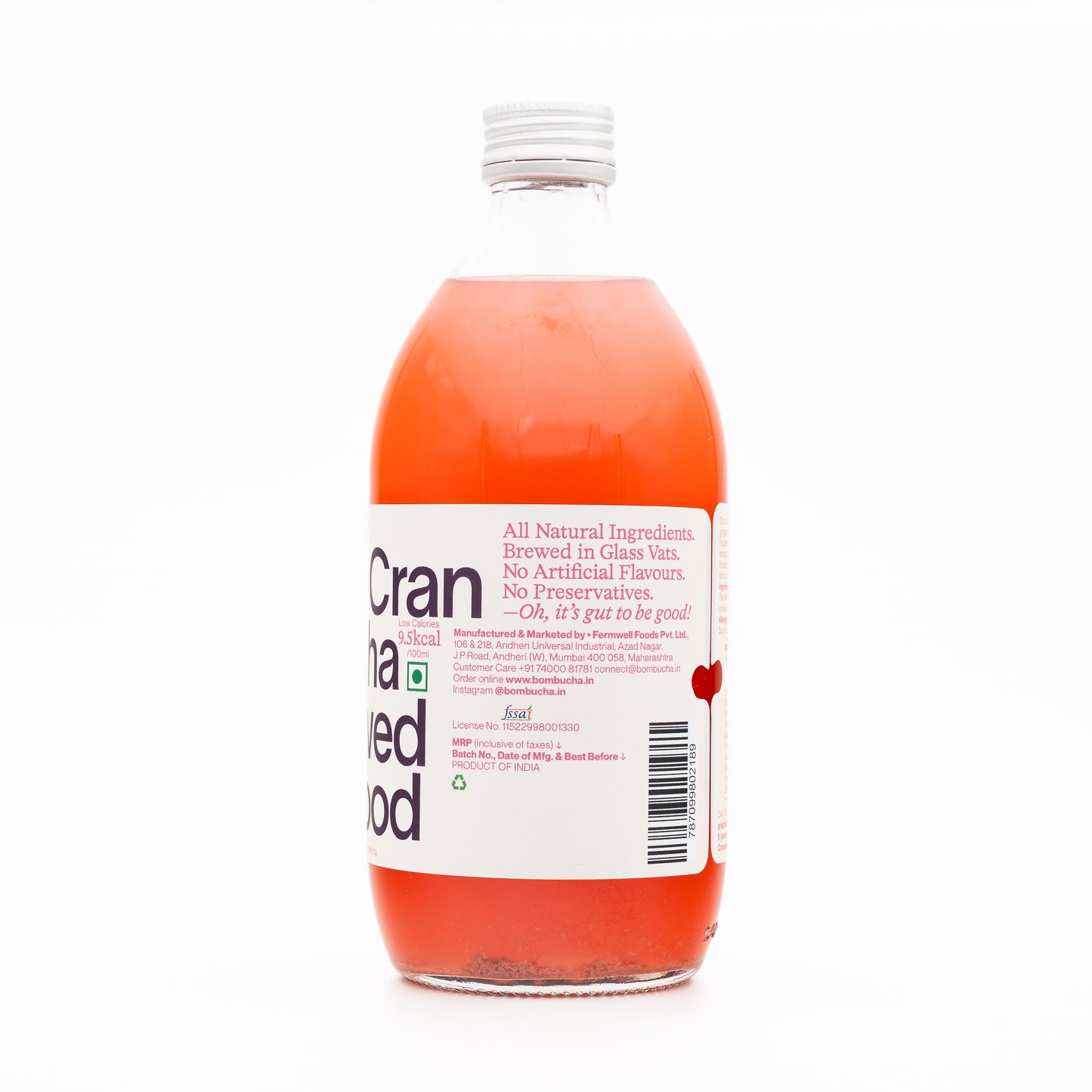 Kombucha-Jun Ginger & Cranberry 500ml