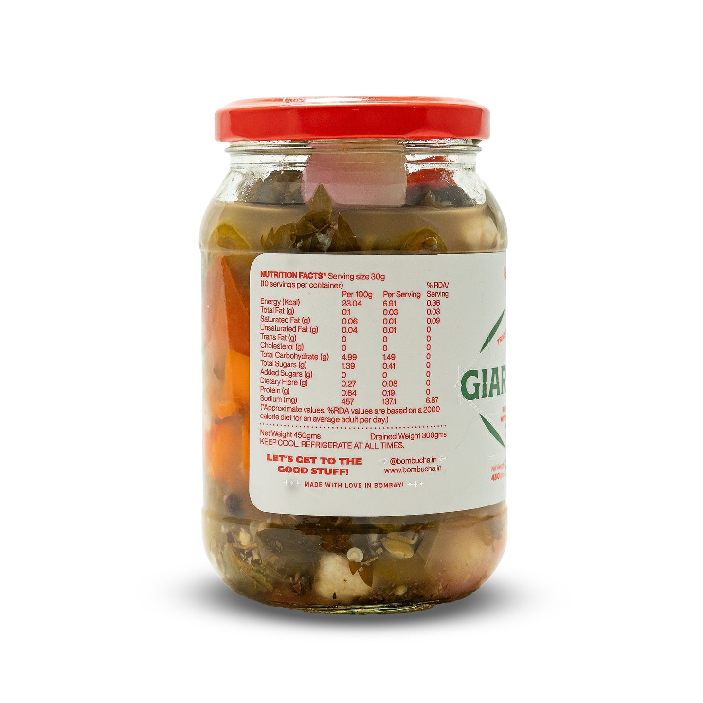 Giardiniera - Italian Style Fermented Mixed Vegetables 450g