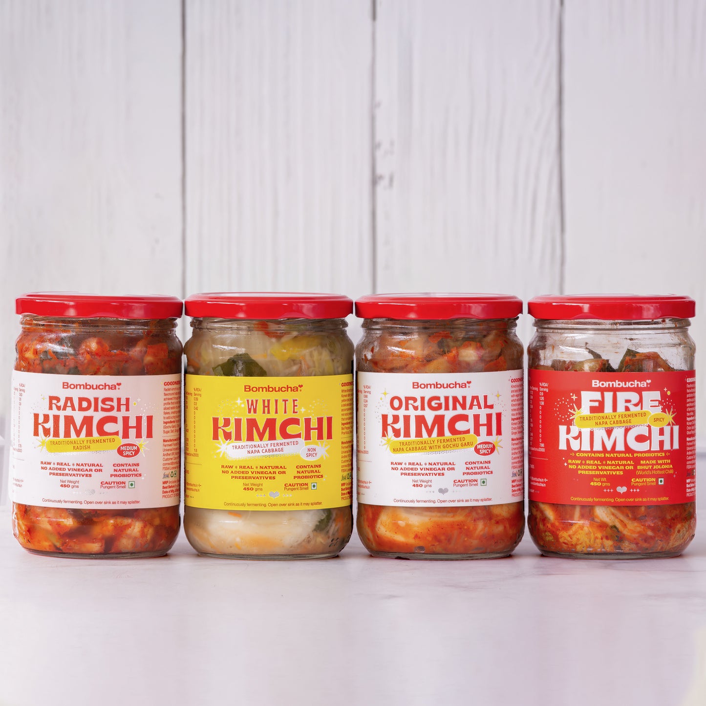 Kimchi Variety Pack - Radish  + Original + Fire  + White