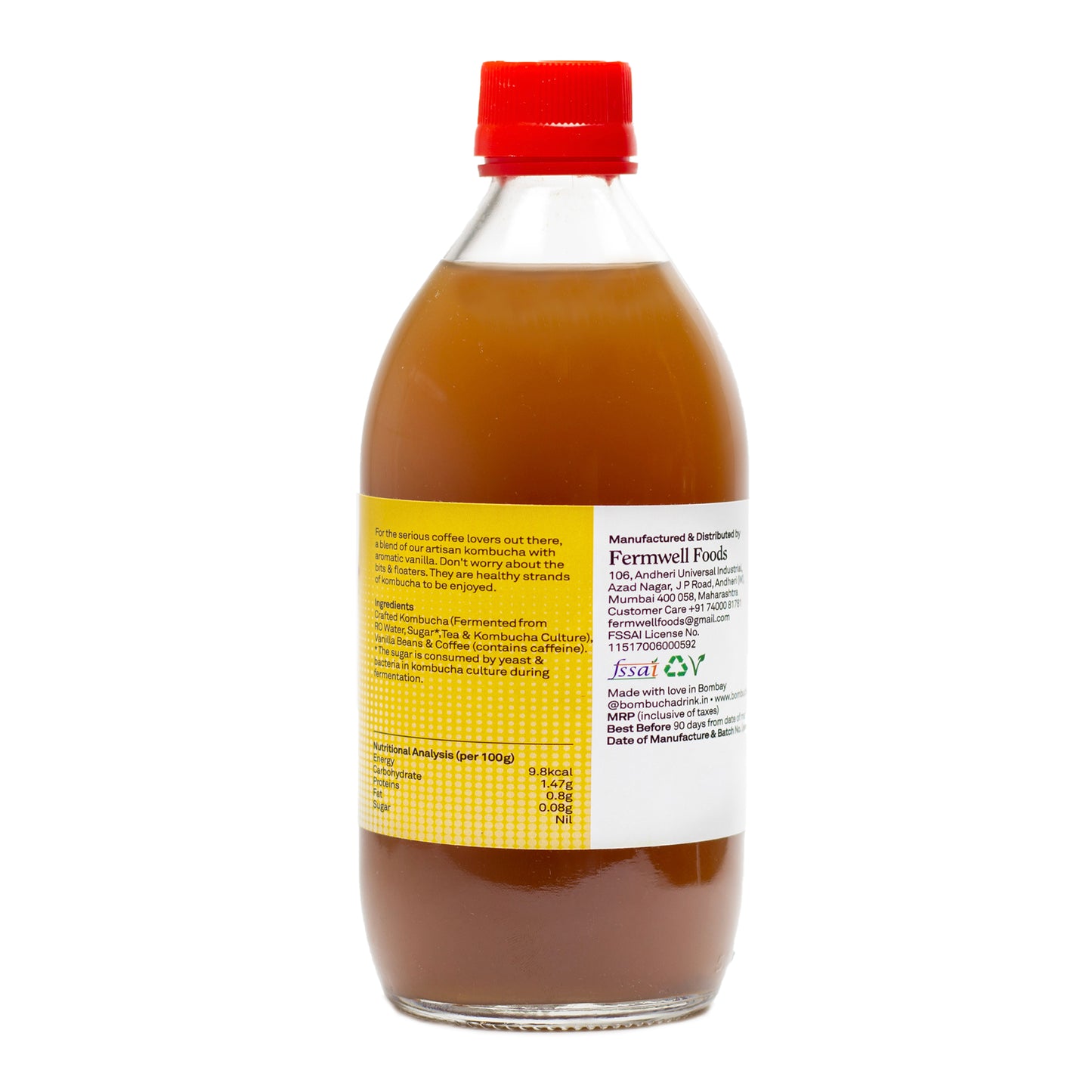 Kombucha-Vanilla Coffee 500ml (BLR)